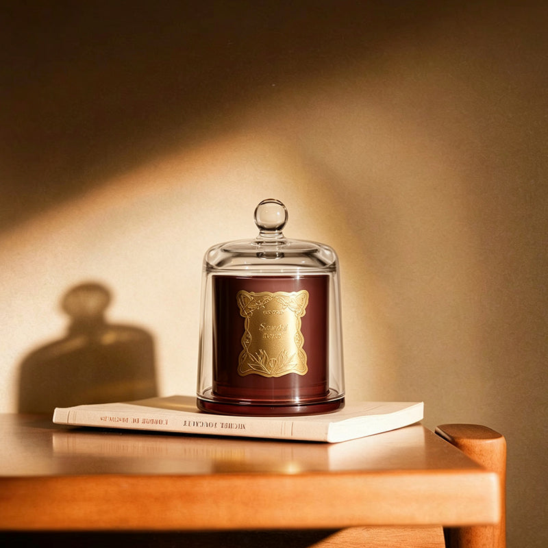 VENPECI Sensory Atlas Collection Scented Candle with Glass Cloche