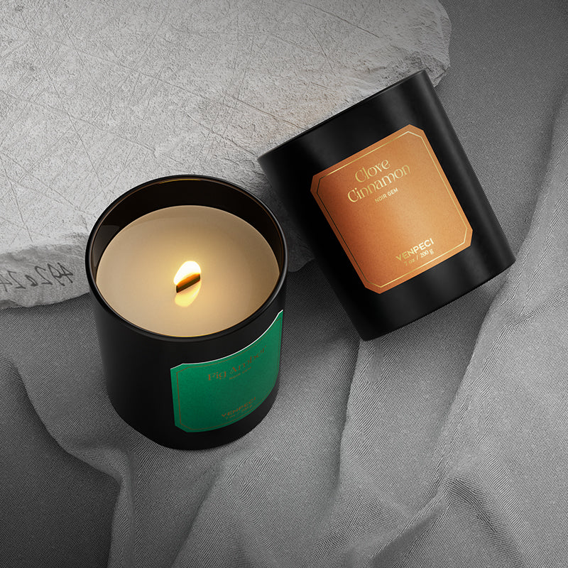 VENPECI Sensory Atlas Collection Scented Candle with Glass Cloche