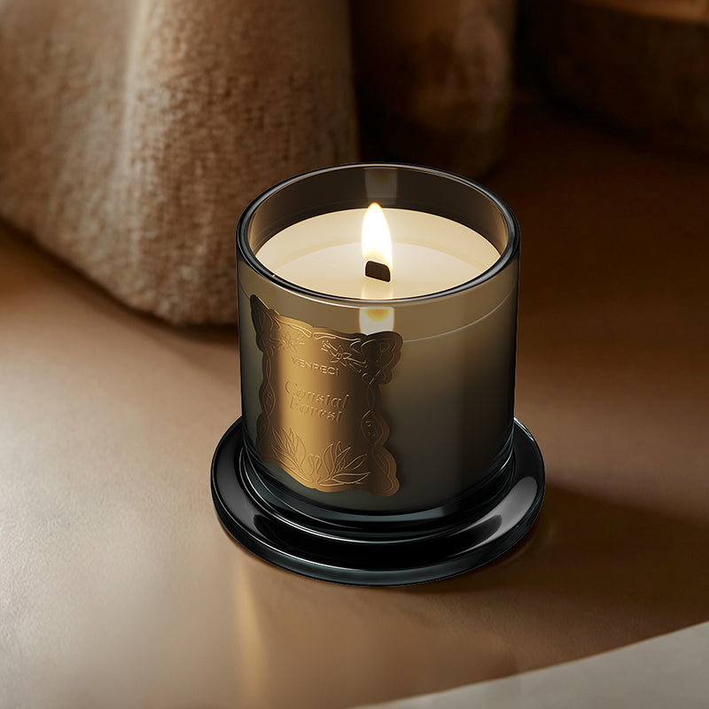 VENPECI Sensory Atlas Collection Scented Candle with Glass Cloche
